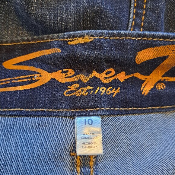 Seven7 Blue Jean Denim Skirt Size 10 - Picture 3 of 4